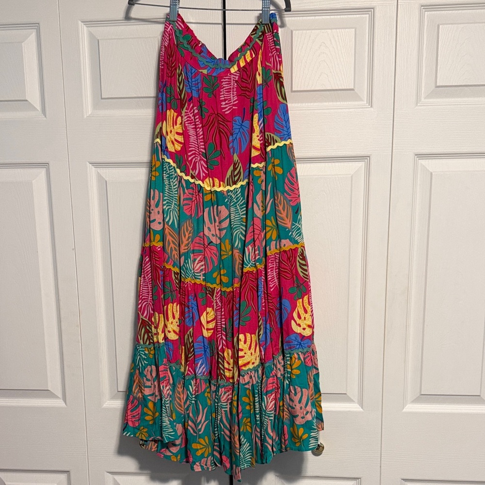 Sugarlips Tropical Print Maxi Skirt